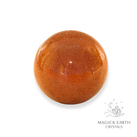 Natural Goldstone crystal sphere view a
