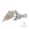 Grey Agate (Darker Shade) Spire Pendulum For Steady Strength