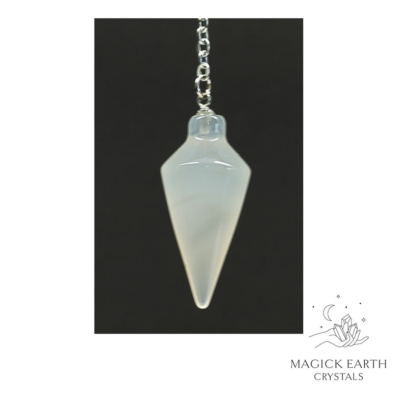 Grey Agate (Lighter Shade) Spire Pendulum For Steady Strength