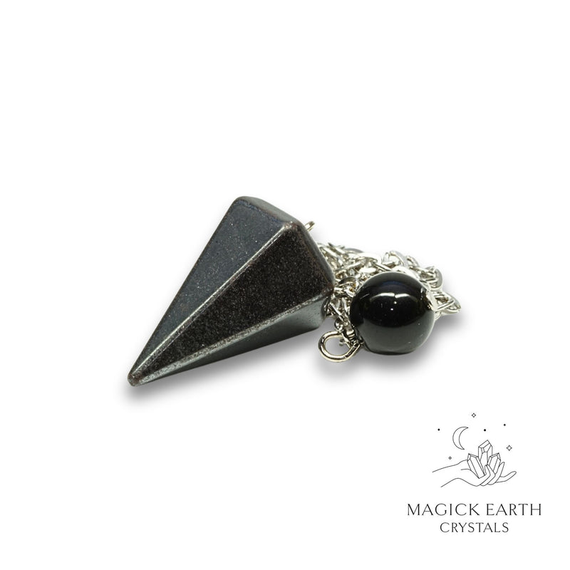 Hematite Small Cone Pendulum for Confident Tenacity