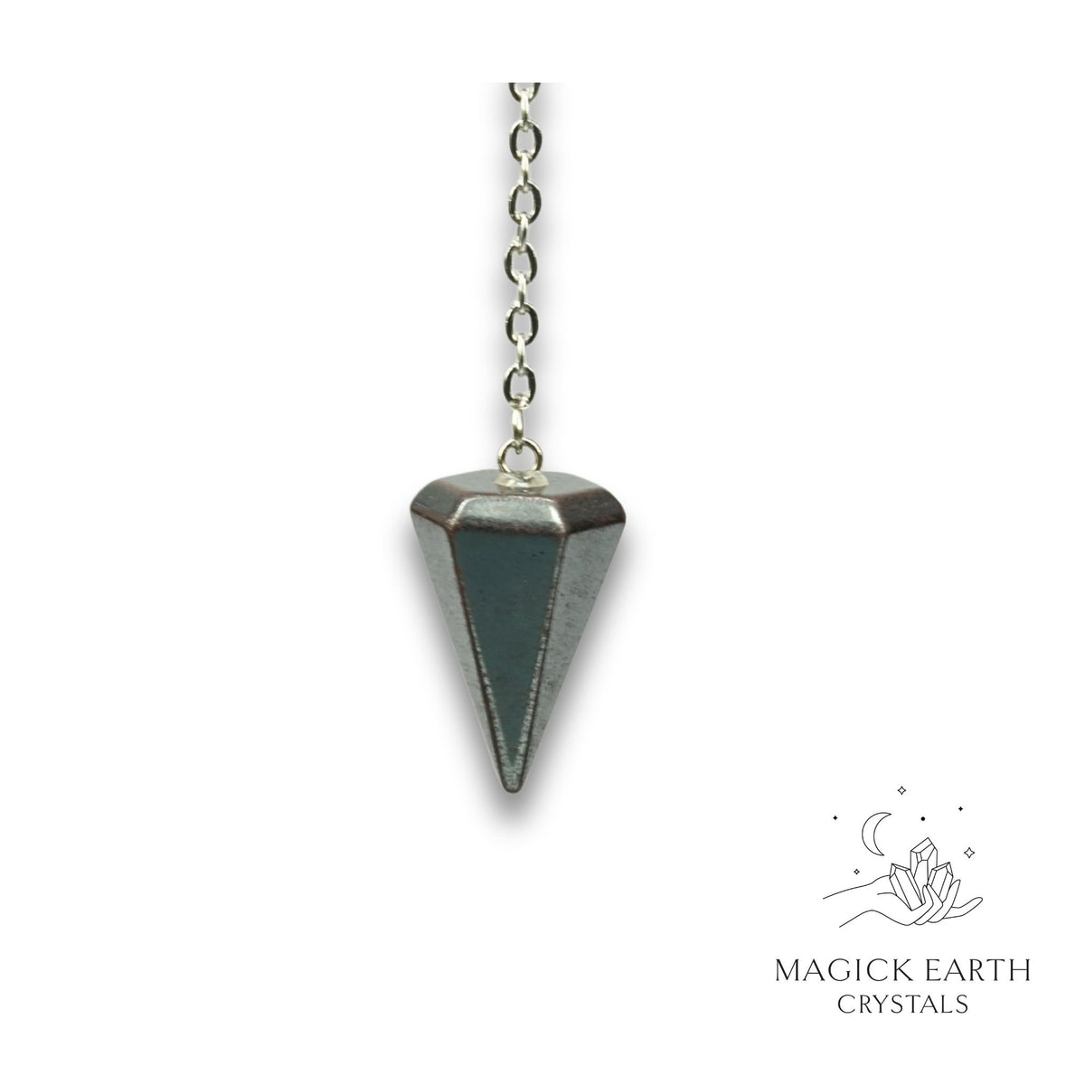 Hematite Small Cone Pendulum for Confident Tenacity