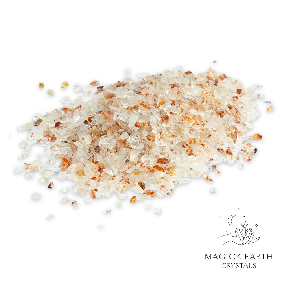 Natural Hematoid Quartz crystal chips