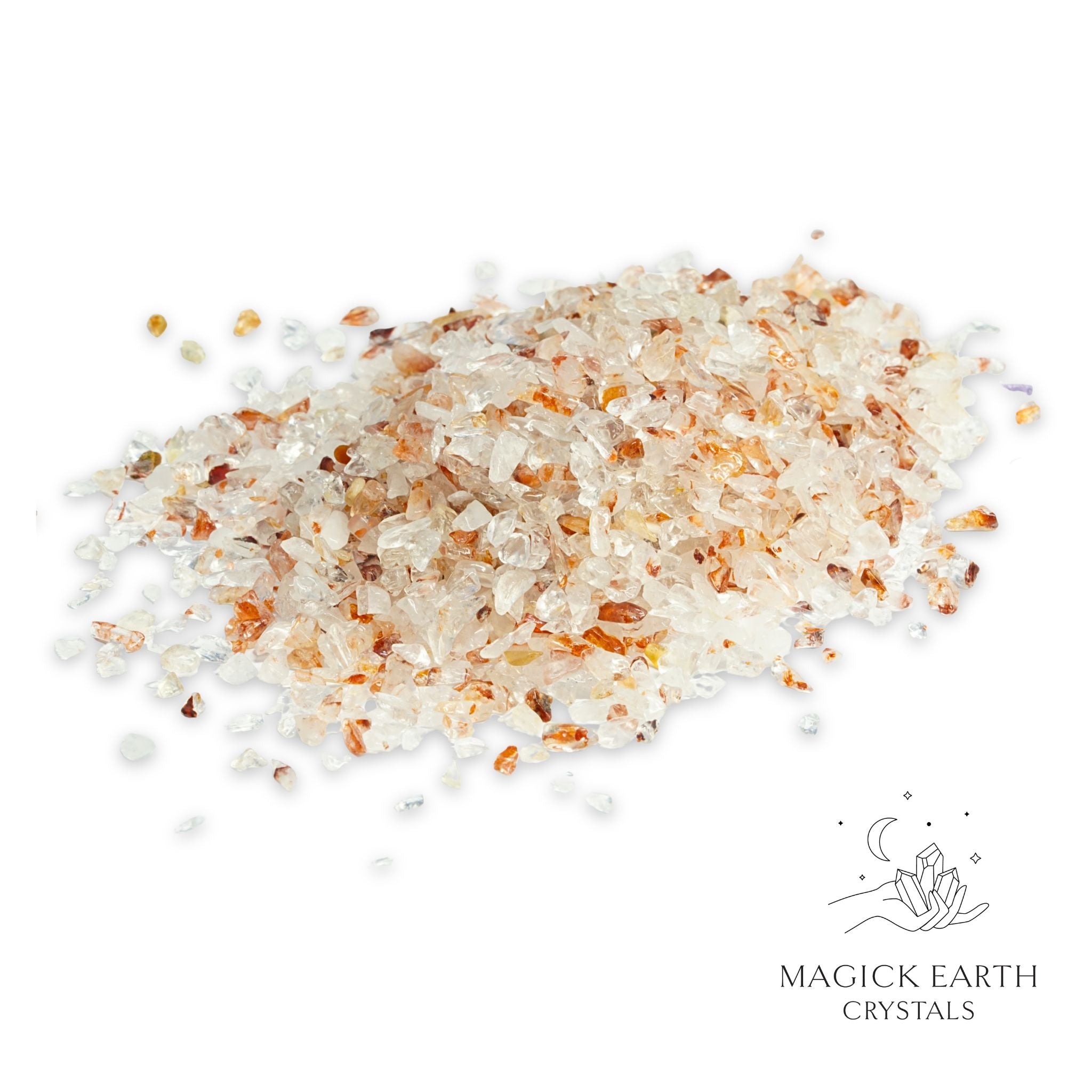 Natural Hematoid Quartz crystal chips