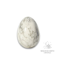 Howlite Crystal Egg for Calm Communication