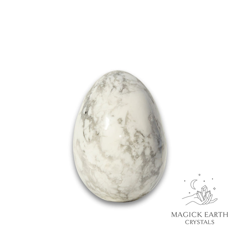 Howlite Crystal Egg for Calm Communication