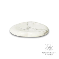 Natural Howlite heart thumb stone view c