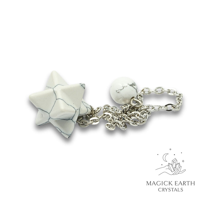 Howlite Merkaba Pendulum For Calm Communication