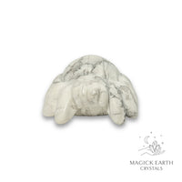 Natural Howlite crystal spider figurine view b