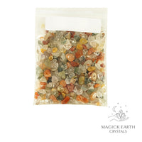 Natural Included Quartz drilled crystal chips view c