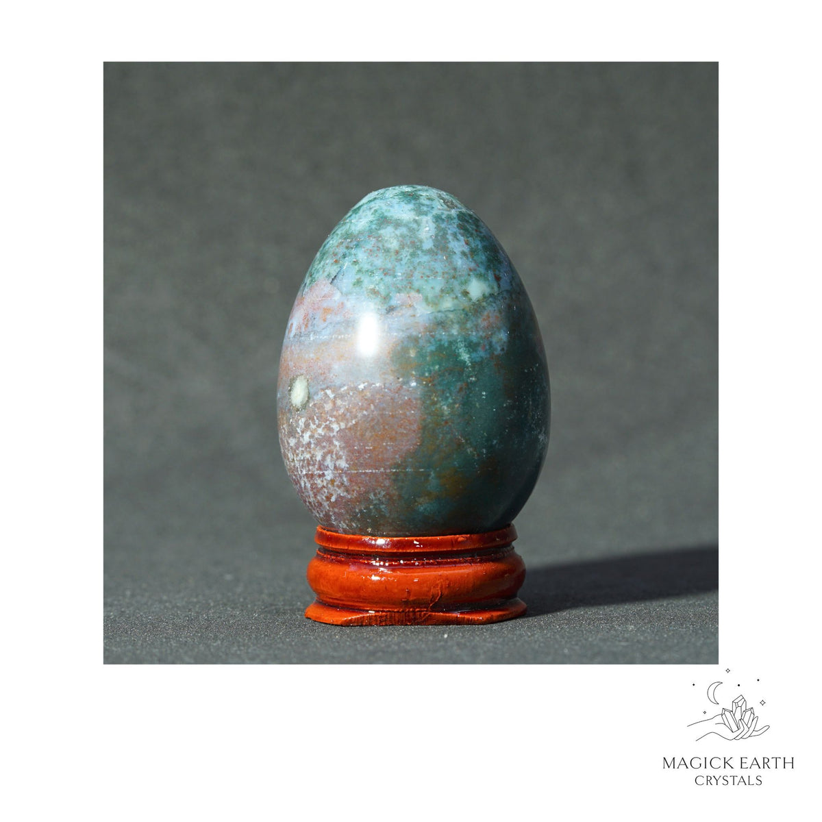 Natural Indian Agate Crystal Egg View B