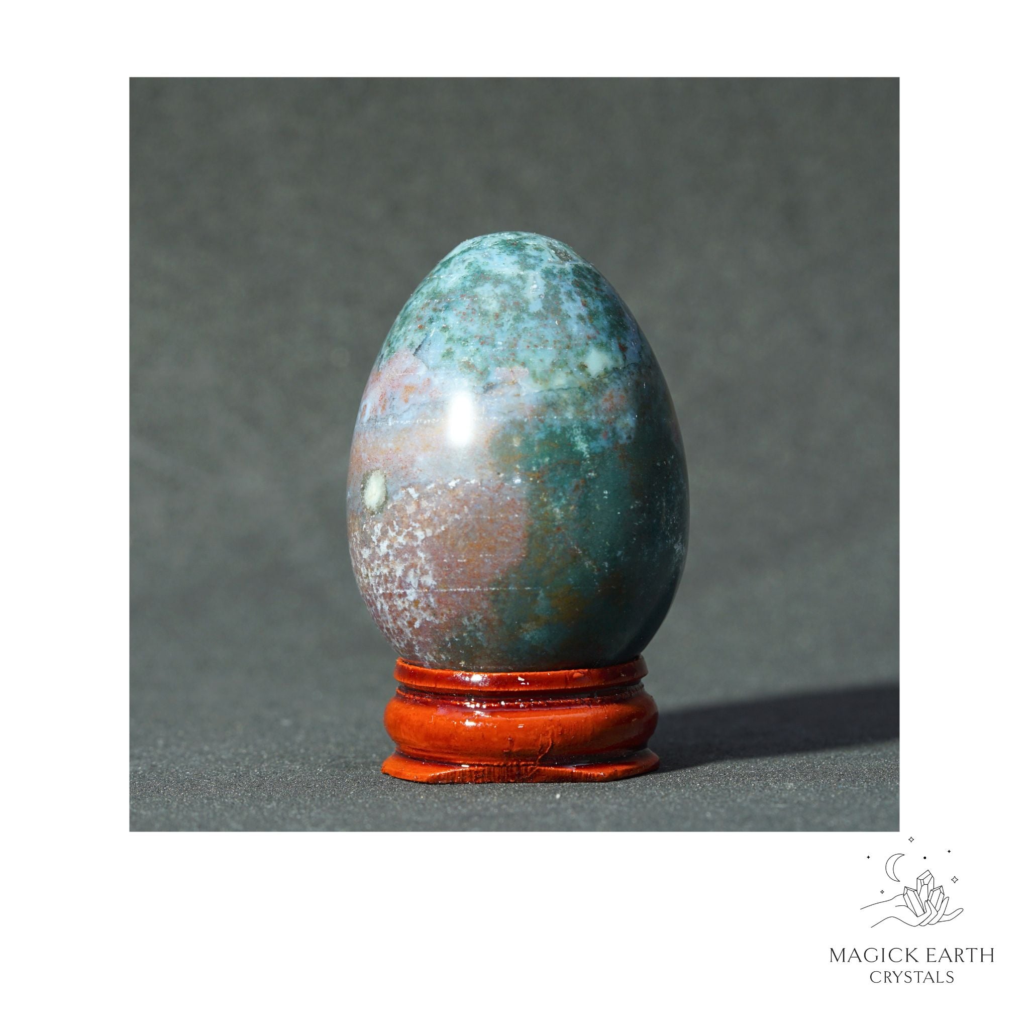 Natural Indian Agate Crystal Egg View B