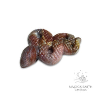 Natural Indian Agate Crystal extended snake figurine view c