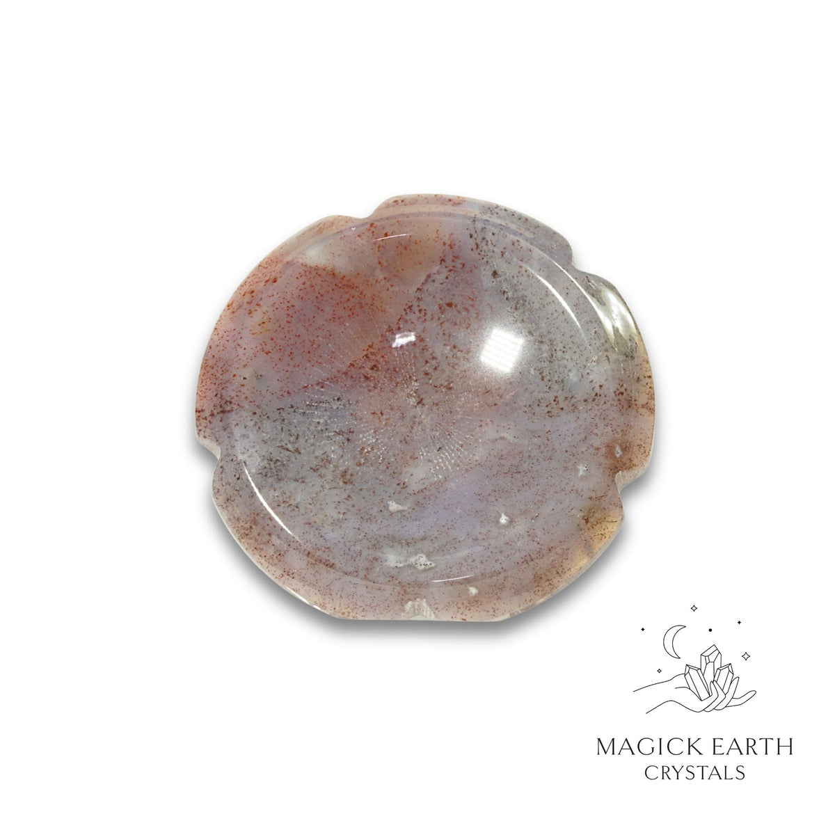 Natural Indian Agate flower thumb stone view b