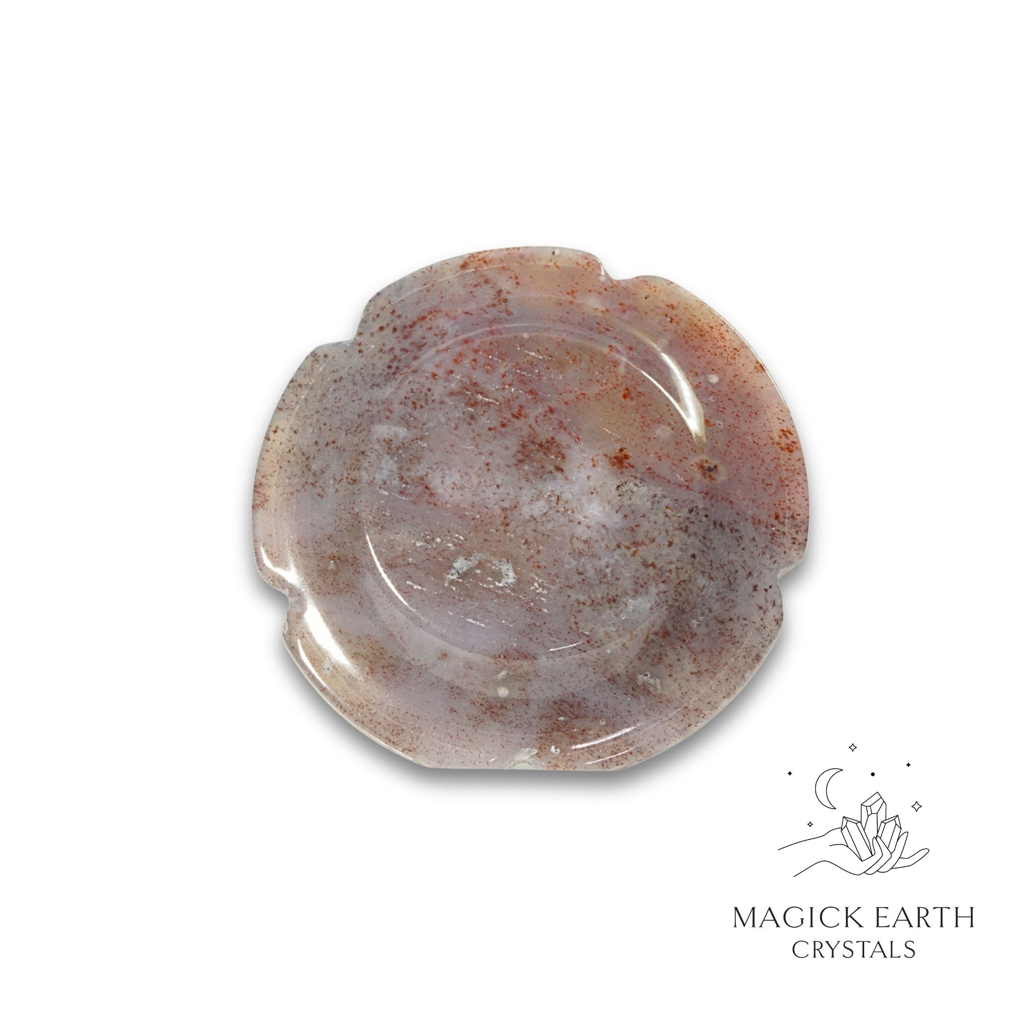 Natural Indian Agate flower thumb stone view c