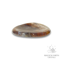 Natural Indian Agate heart thumb stone view c