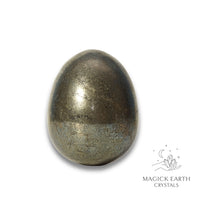 Natural Iron Pyrite crystal egg view e