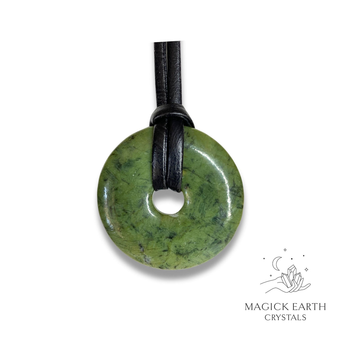 Natural Jade crystal donut  view b