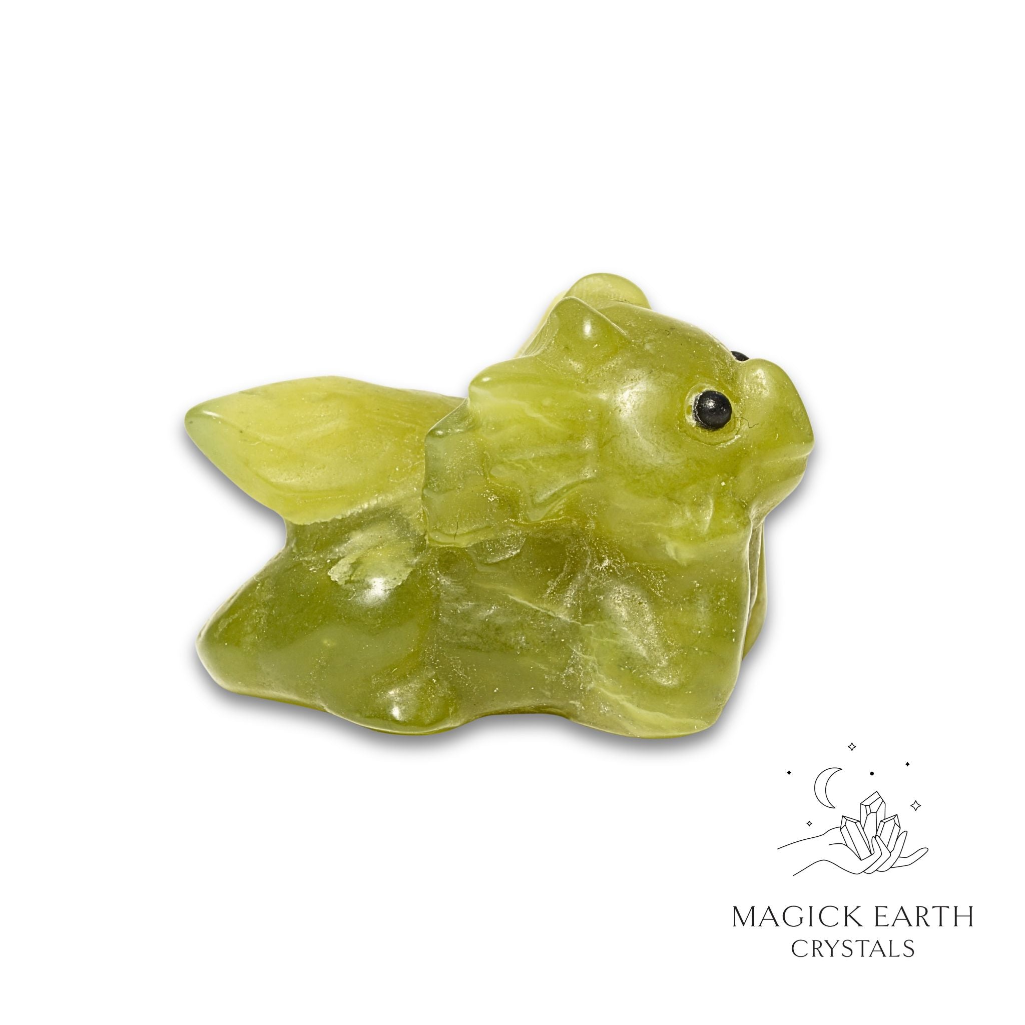 Natural Jade crystal dragon figurine view a