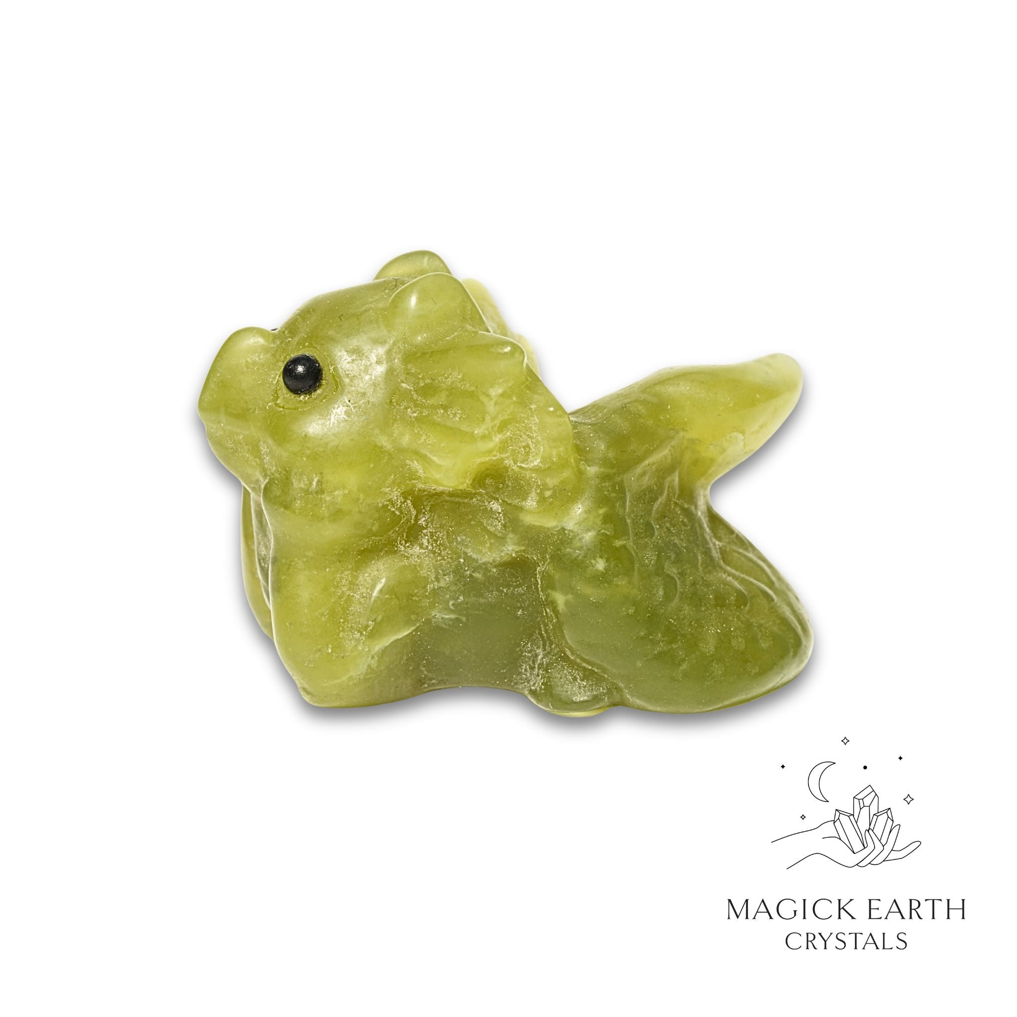 Natural Jade crystal dragon figurine view b