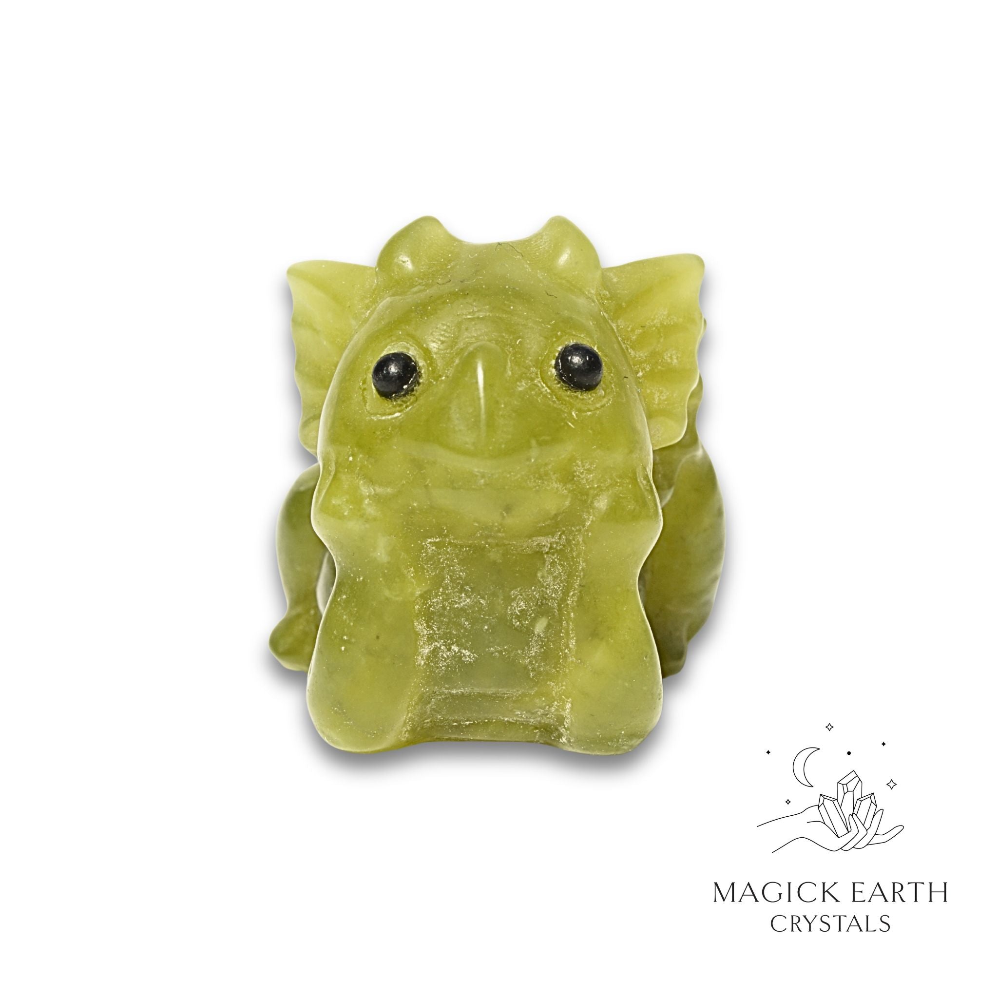Natural Jade crystal dragon figurine view c