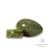 Jade Crystal Egg With Matching Stand Horizontal View for Abundant Harmony