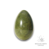 Jade Crystal Egg With Matching Stand for Abundant Harmony