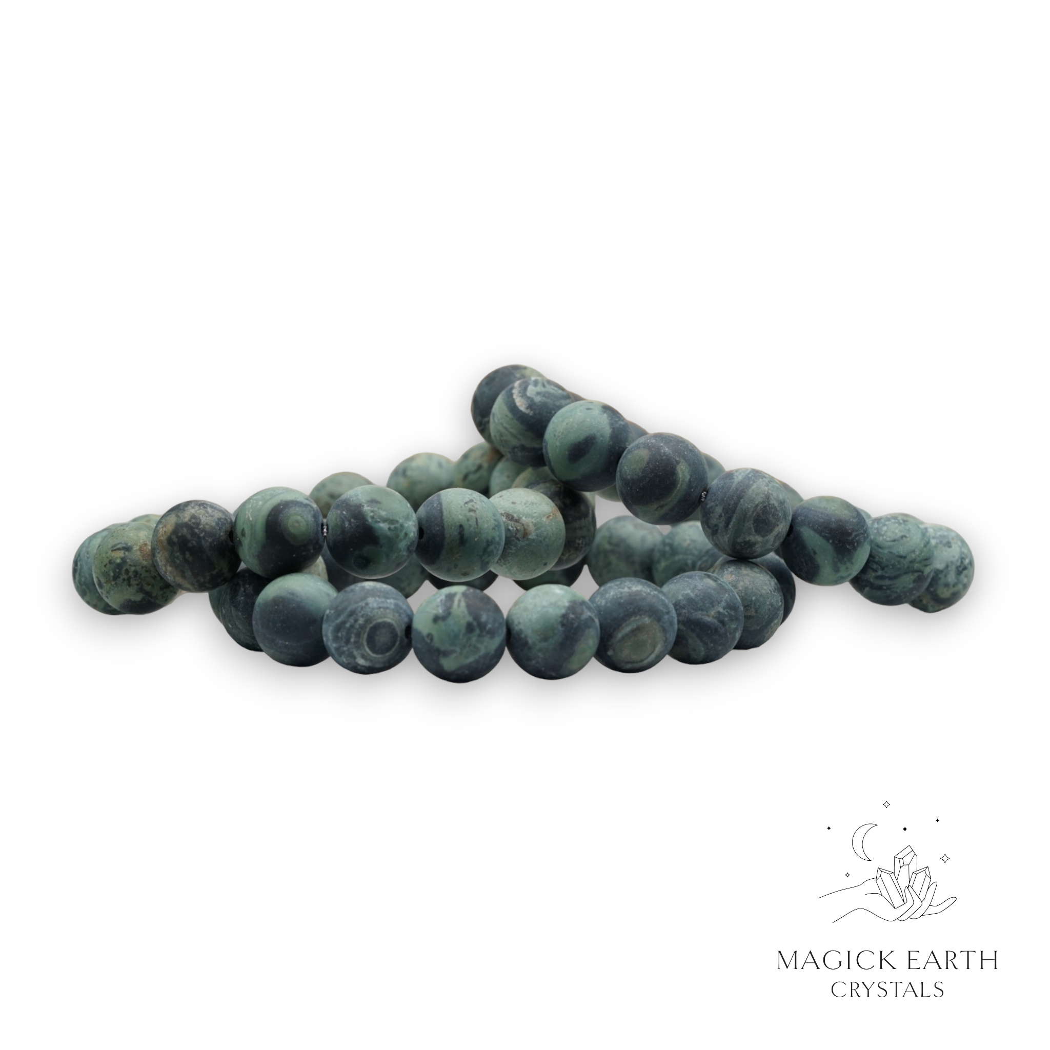 Natural Kambaba Jasper 12mm matte bead crystal bracelets view b