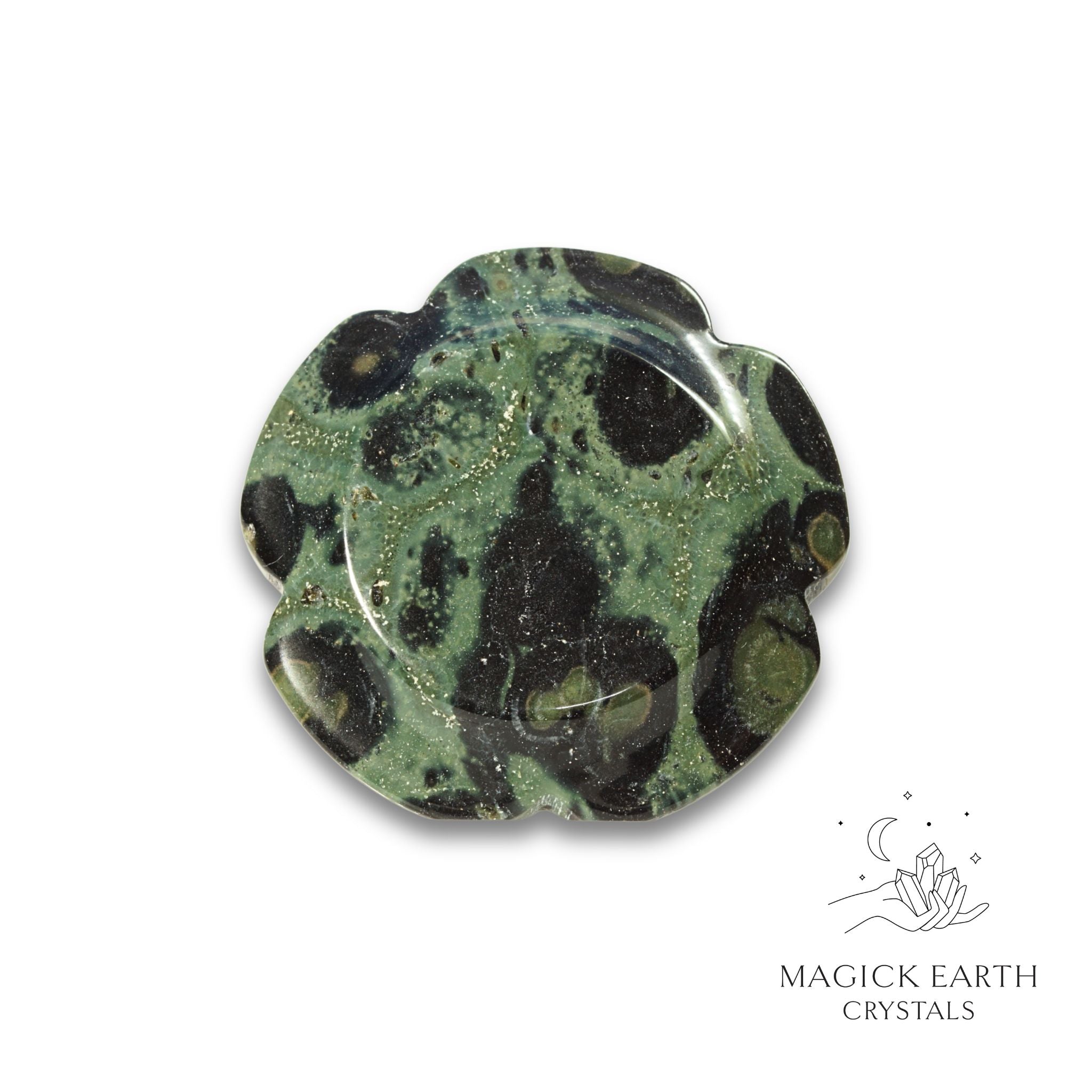 Natural Kambaba Jasper flower thumb stone view c