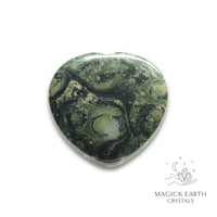 Natural Kambaba Jasper heart thumb stone view b