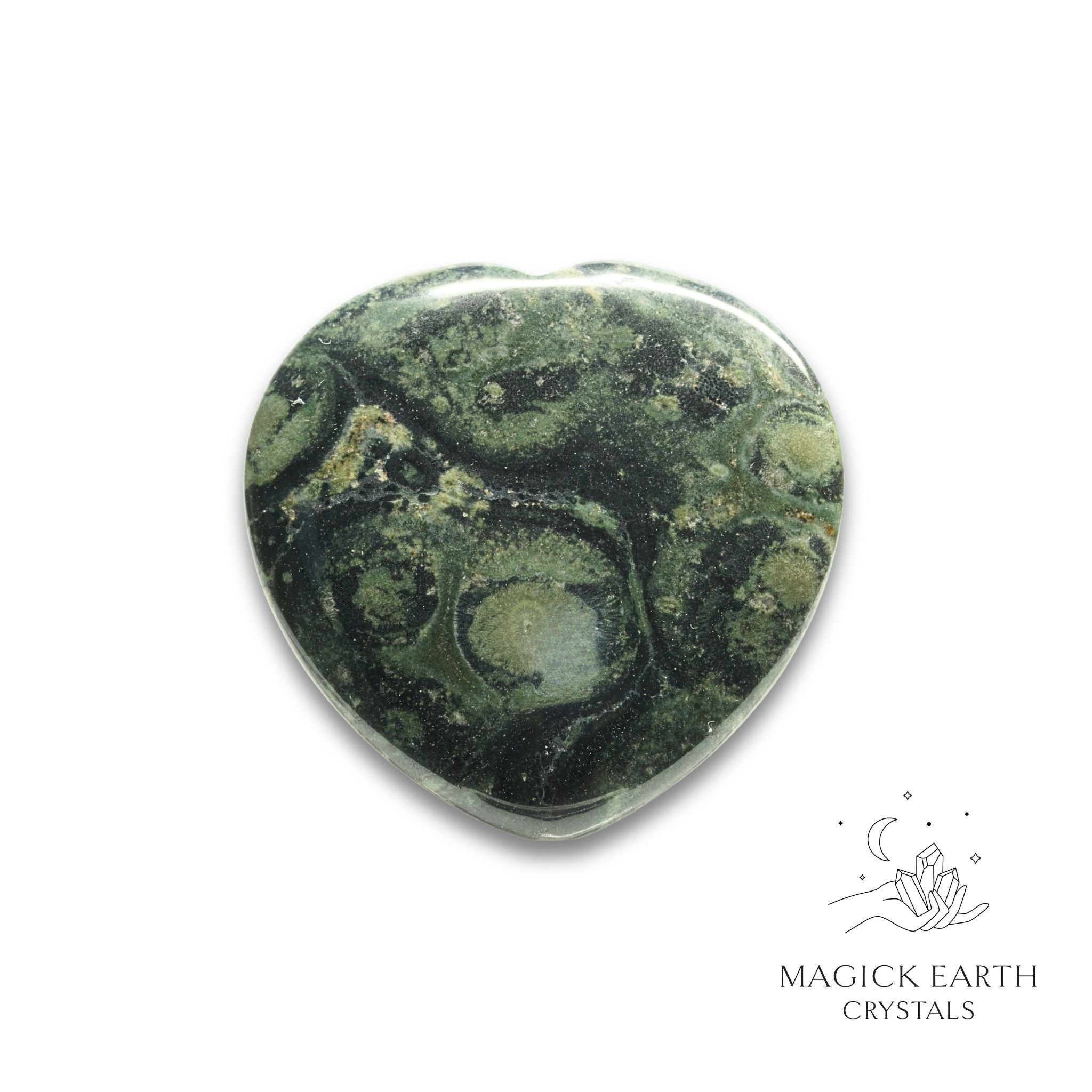 Natural Kambaba Jasper heart thumb stone view b