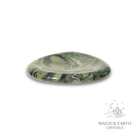 Natural Kambaba Jasper heart thumb stone view c