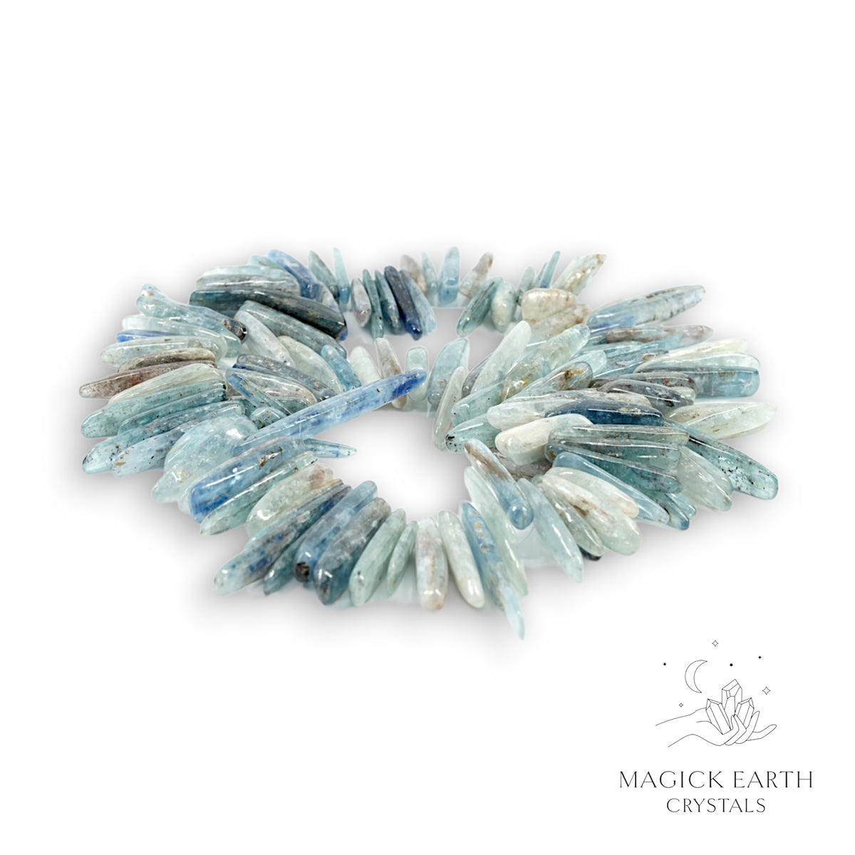 Kyanite Drilled  Nugget Strands For Enhanced Communication
