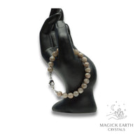 Natural Labradorite 8mm round bead crystal bracelet view d
