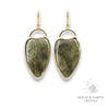 Labradorite Charmed Heart Earrings for Magickal Protection