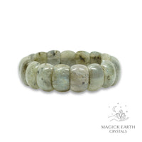 Natural Labradorite crystal statement bracelet view b