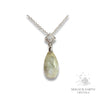 Labradorite  Faceted Teardrop Pendant with Platinum Finish For Magickal Protection