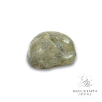 Natural Labradorite sleeping cat figurine view b