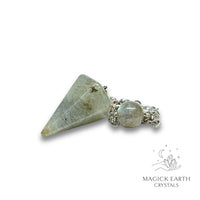 Labradorite Small Cone Pendulum for Magickal Protection