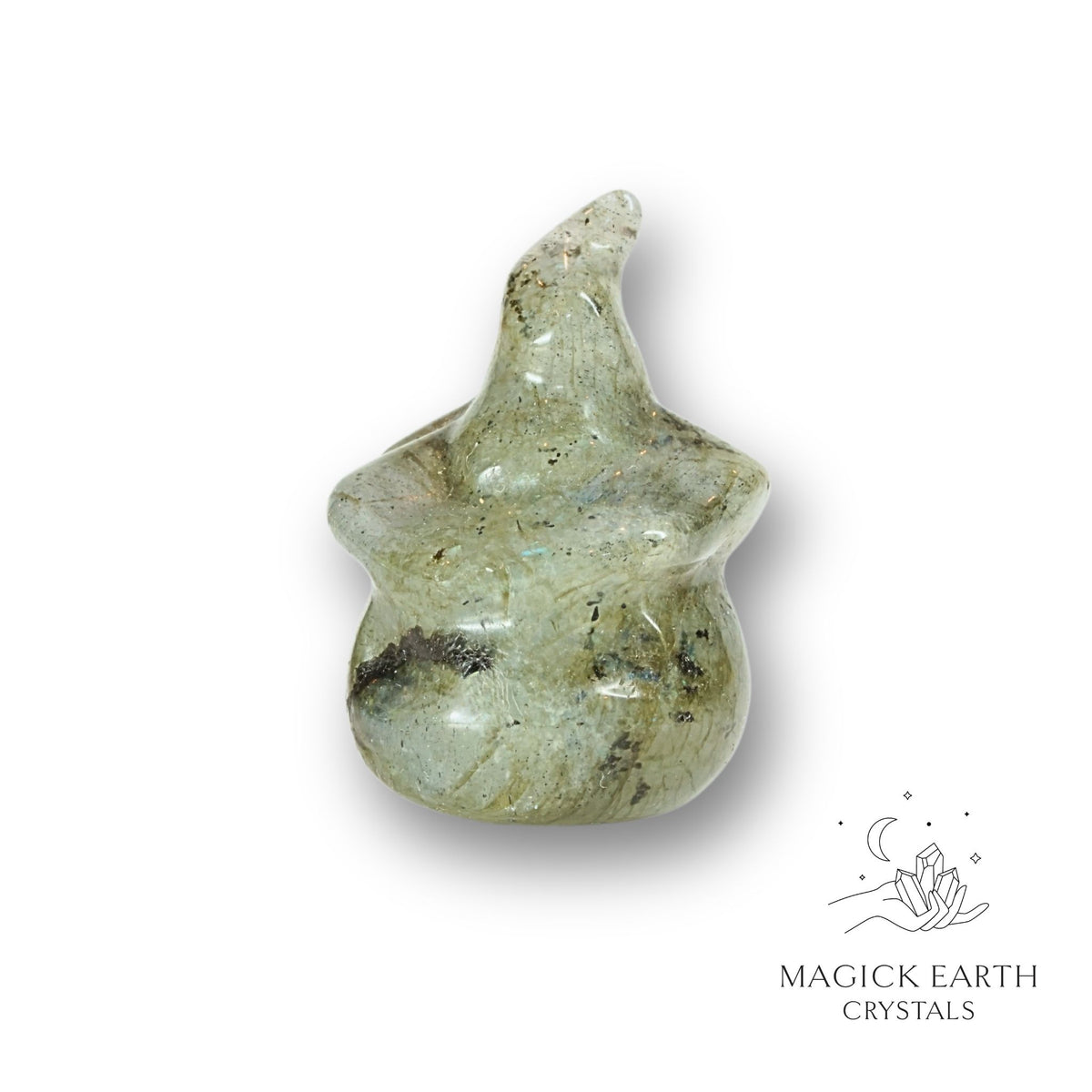 Labradorite Witchy Pumpkin for Magickal Protection