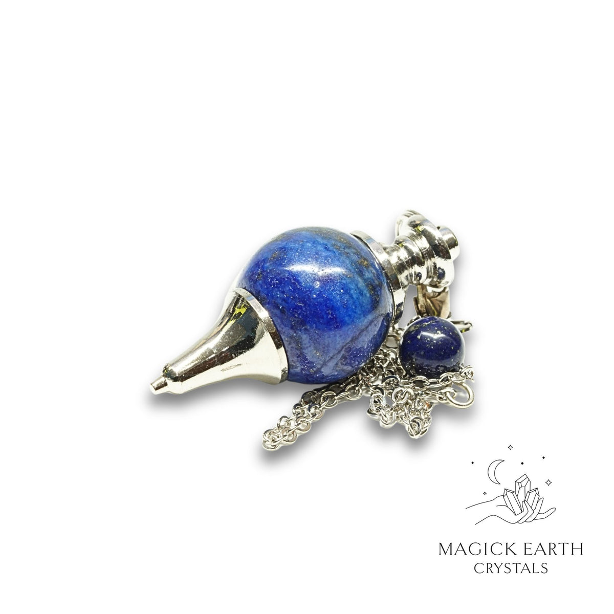Natural Lapis Lazuli sphere crystal pendulum  