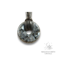 Natural Larvikite crystal donut view b 