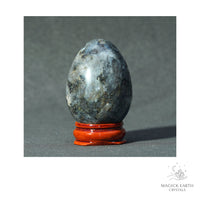 Natural Larvikite Crystal Egg View B