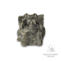 Natural Larvikite crystal dragon figurine view c