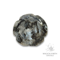 Natural Larvikite flower thumb stone view c