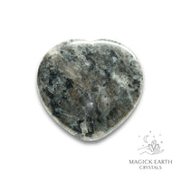 Natural Larvikite heart thumb stone view b