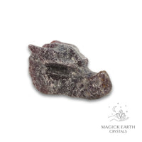 Natural Lepidolite crystal dragon skull view d