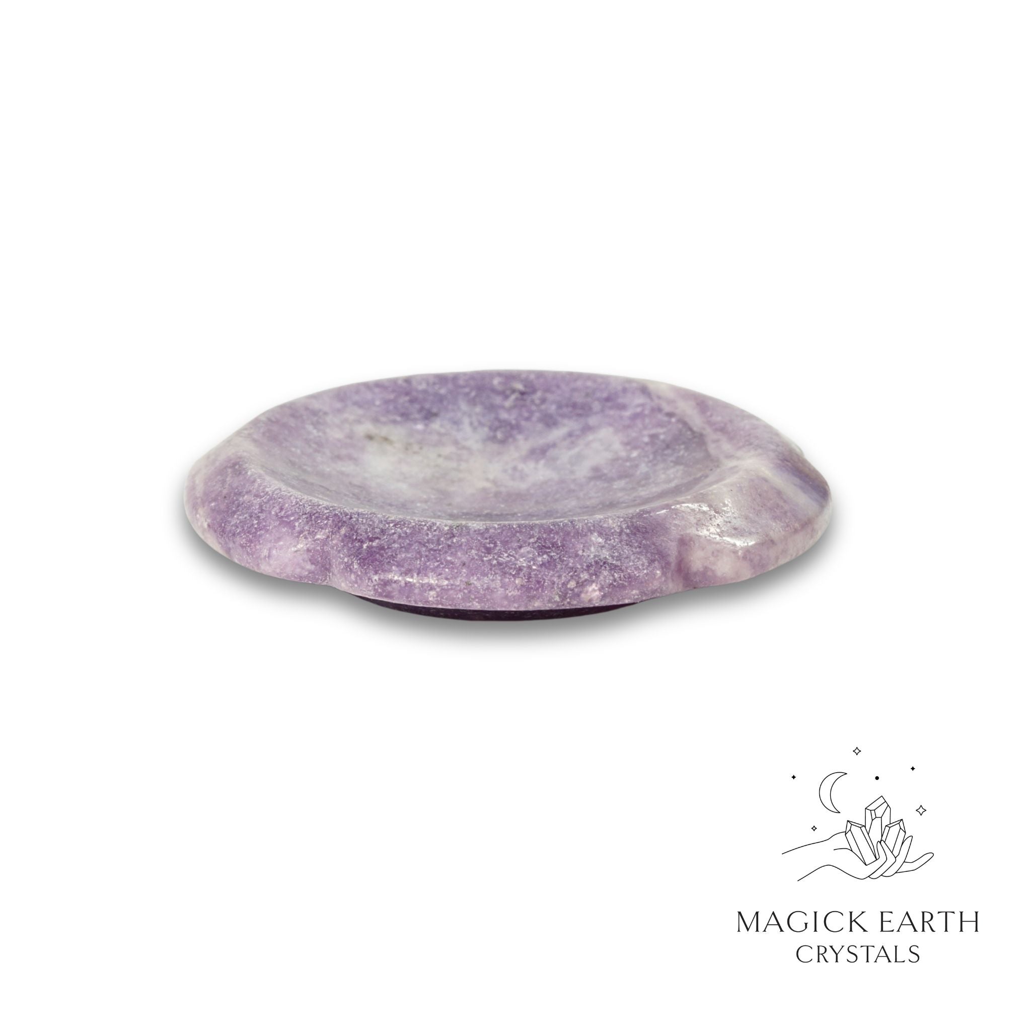 Natural Lepidolite flower thumb stone view a
