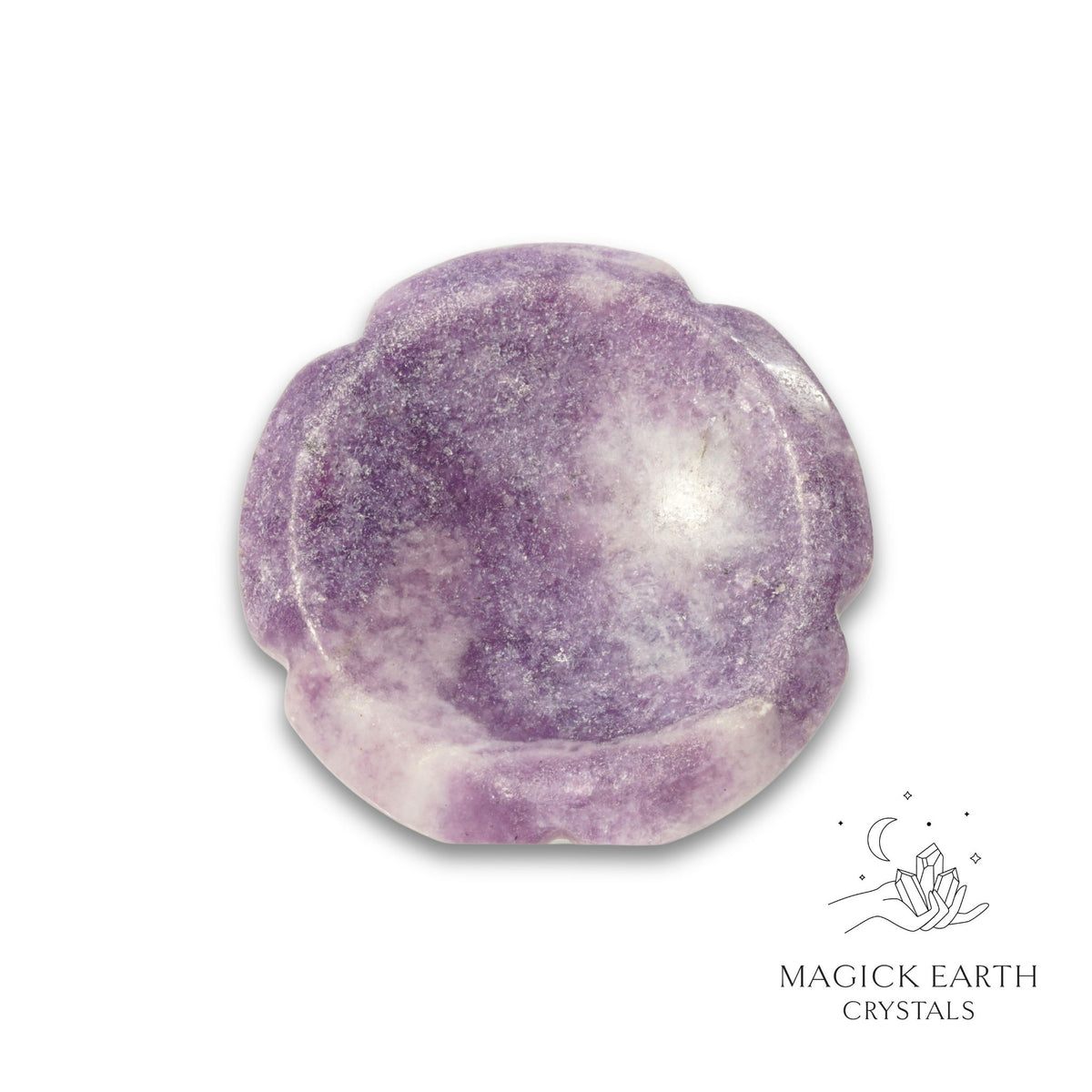 Natural Lepidolite flower thumb stone view b