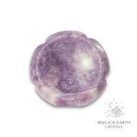Natural Lepidolite flower thumb stone view b