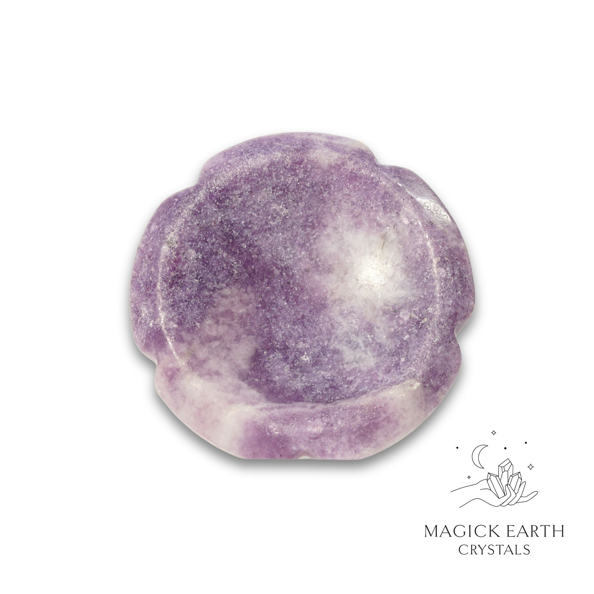 Natural Lepidolite flower thumb stone view b